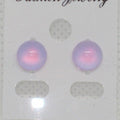 Glass Dot Stud Earrings - Metal Free