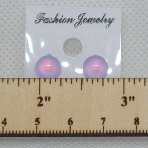 Glass Dot Stud Earrings - Metal Free