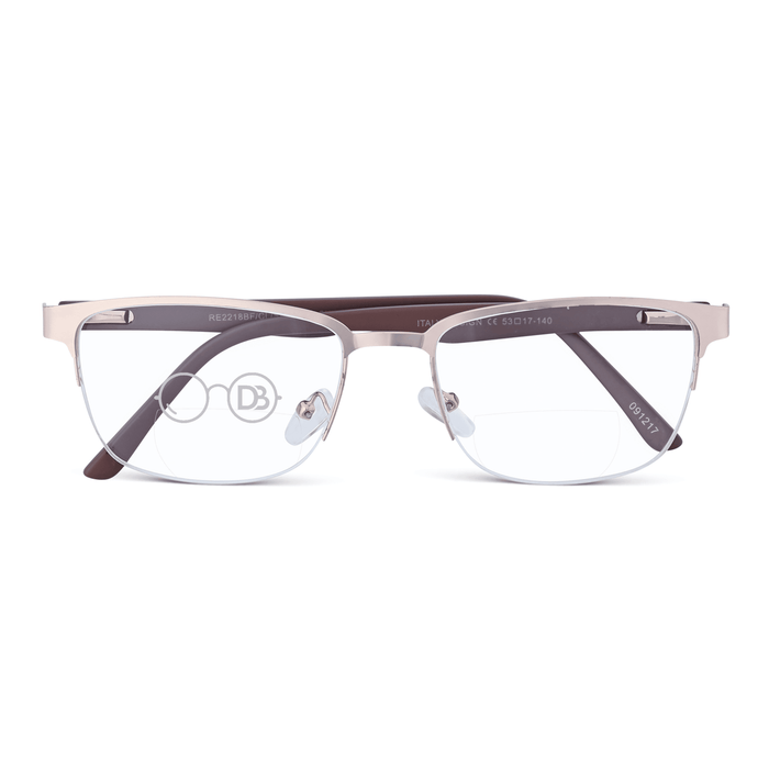 DebSpecs Inner Bifocal Readers pa2218bfHero Rose Gold front folded view