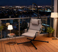 Hanging Swing Chair,Hammock Chair with Stand andCoating Cushion,with Steel Frame for Indoor and Outdoor