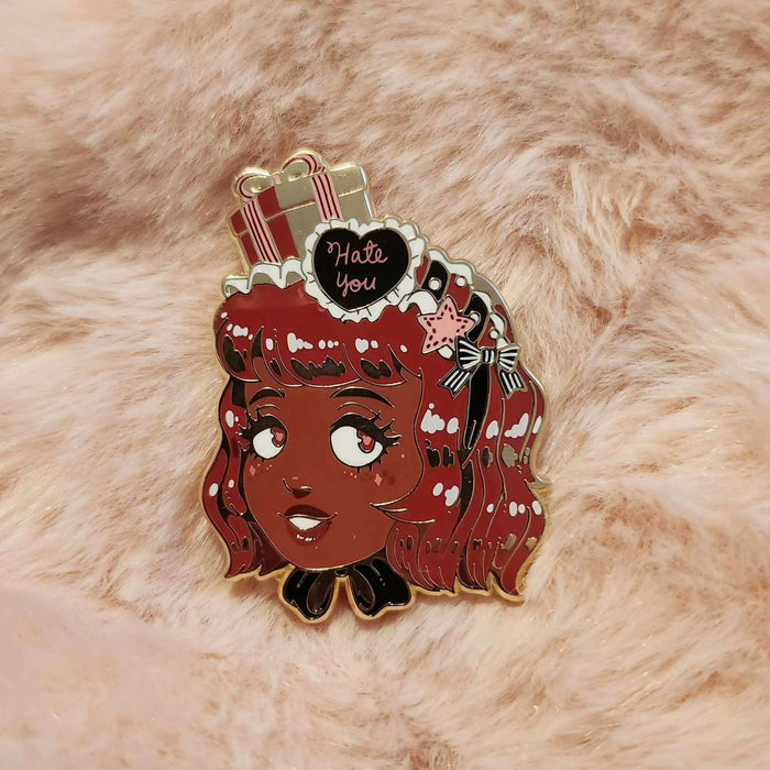 Hate You Happy Enamel Pin