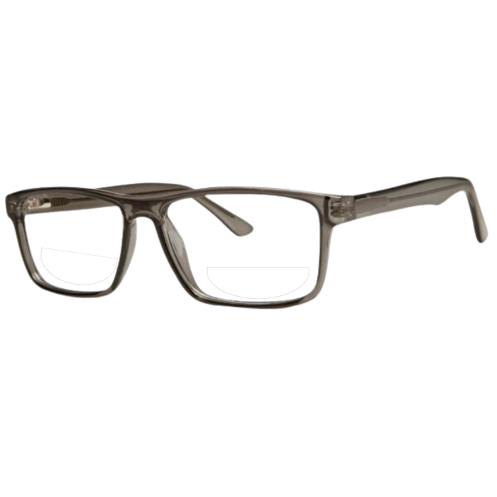Clear Reading Glasses / Gray Smoke / Top .50 - Bottom 1.50