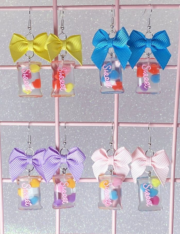 Heart Candy Earrings (3 Colors) - Lolita Collective