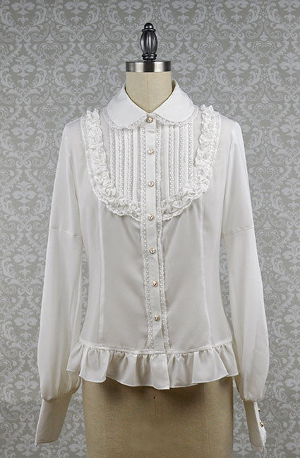 High Peter Pan Collar Blouse (3 Colors) - Lolita Collective