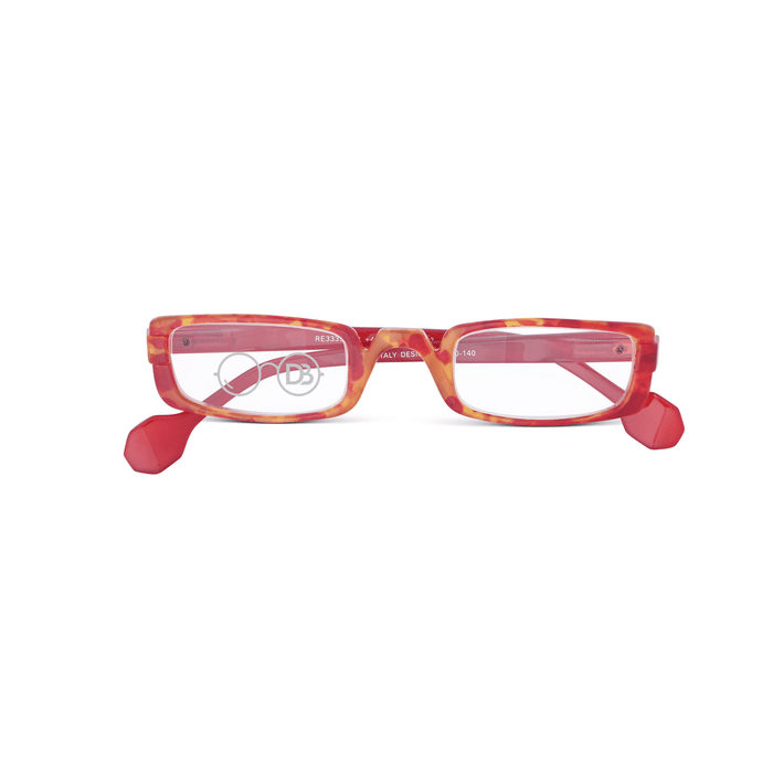 DebSpecs High Power Half Eye Reading Glasses pa3339clsp 1 Red Tortoise front folded view