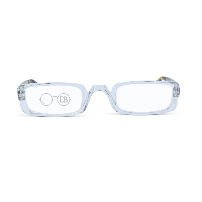 DebSpecs High Power Half Eye Reading Glasses pa3339clsp 1 Clear Tortoise Arms front view