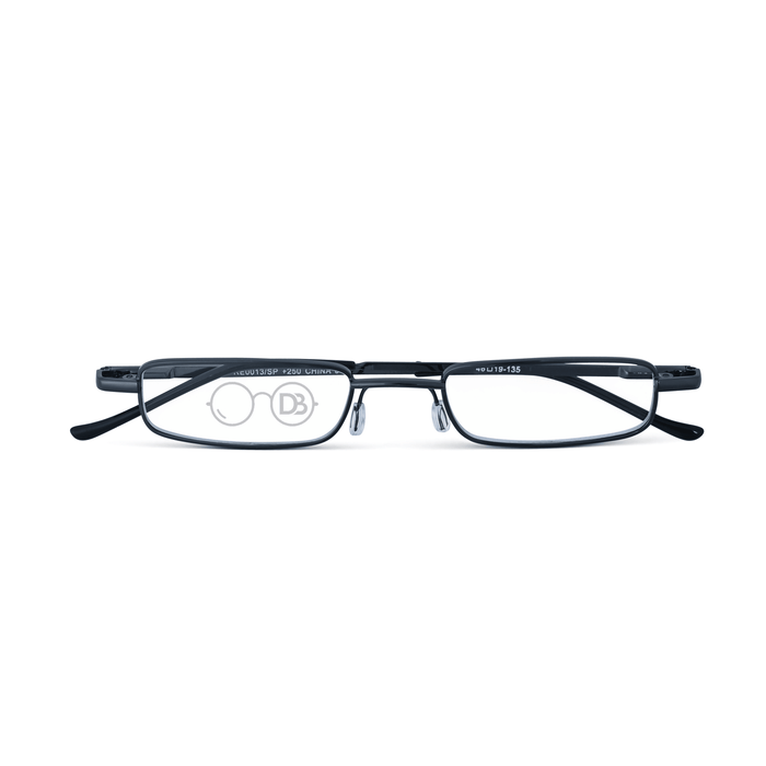 DebSpecs Compact Wire Rectangle Readers with Case pa0013 Black 1280 1280 front folded view