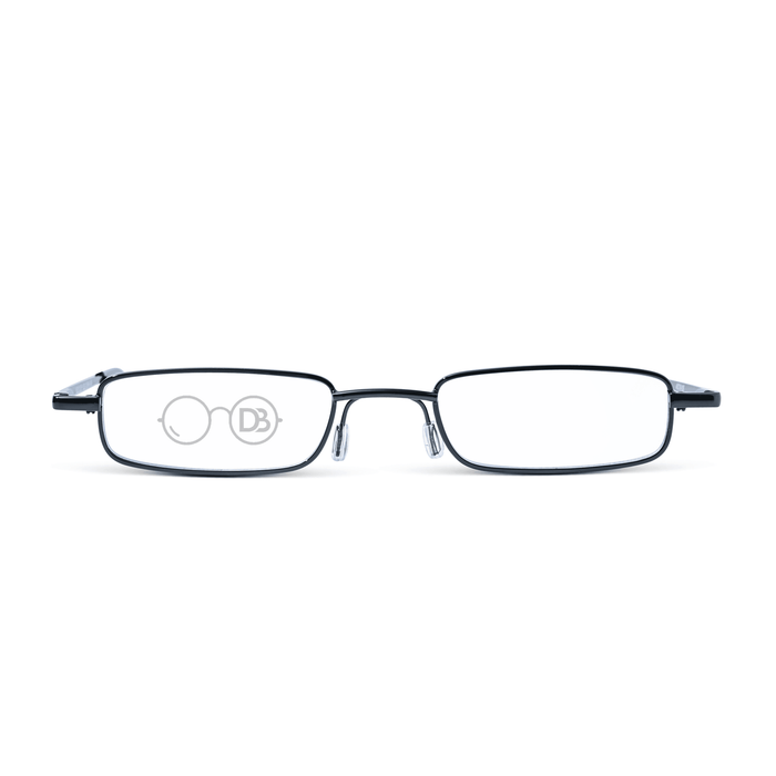 DebSpecs Compact Wire Rectangle Readers with Case pa0013 Black 1280 1280 front view