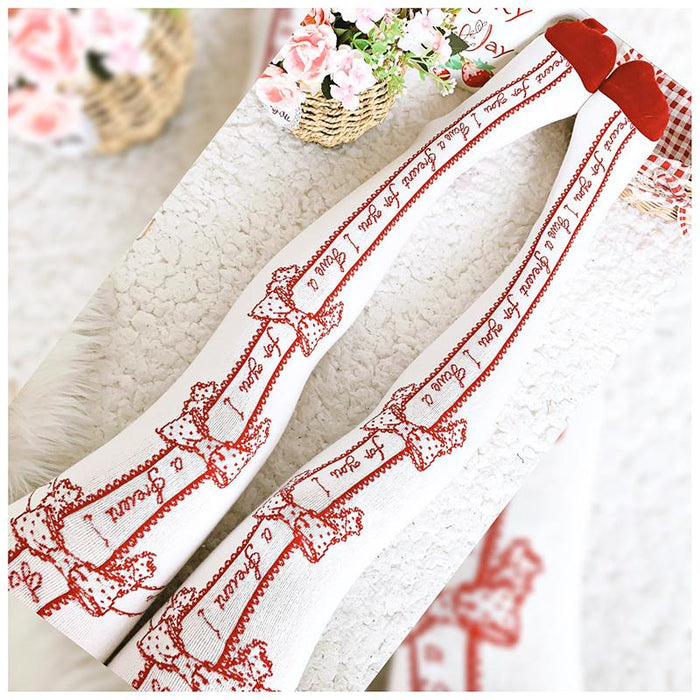 I Have A Present For You Over The Knee Socks - Lolita Collective