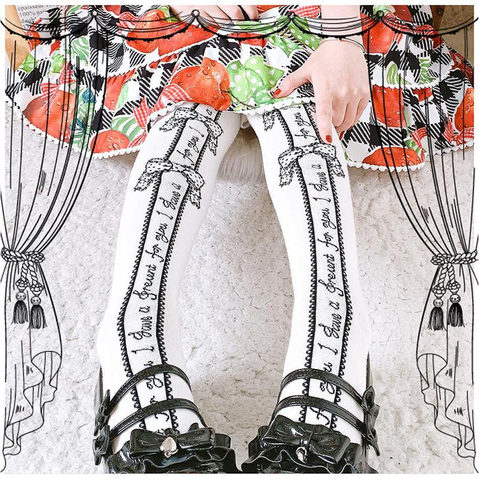 I Have A Present For You Over The Knee Socks - Lolita Collective