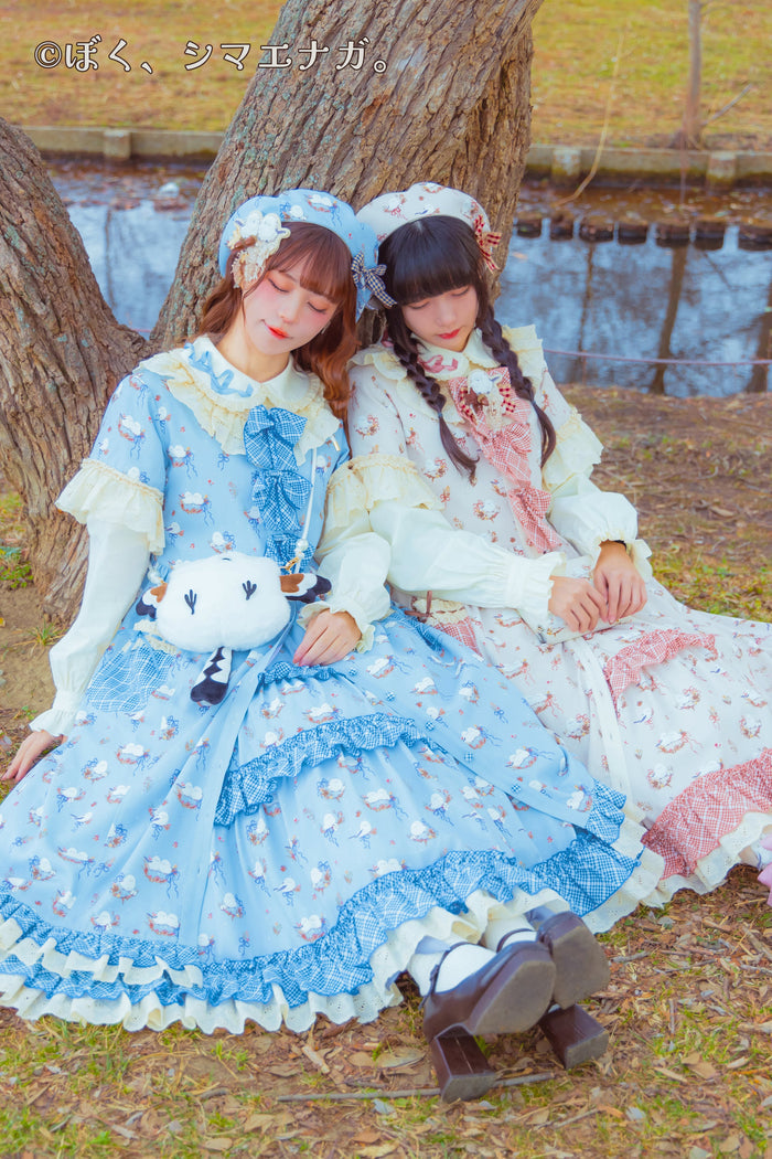 I'm a long-tailed tit. x HoshibakoWorks Collaboration Front Button Long Dress