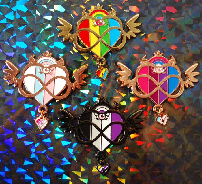 Infinite Pride Flag Pin - Trans Rose Gold - Lolita Collective