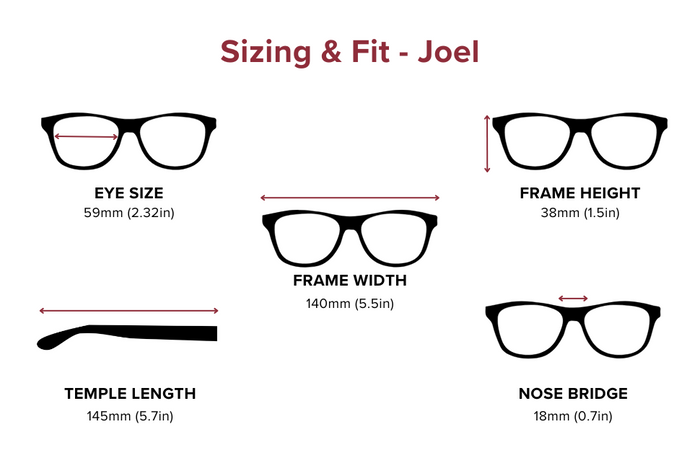 DebSpecs Large-size eyewear fit guide Joel