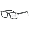 Clear Reading Glasses / Black Bean / Top .50 - Bottom 1.50