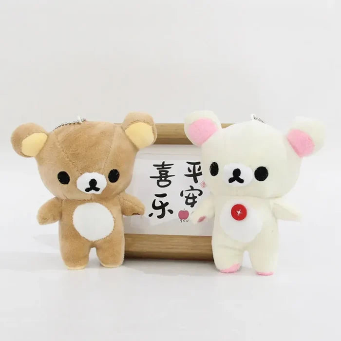Kawaii Rilakkuma Plush Bear Keychain
