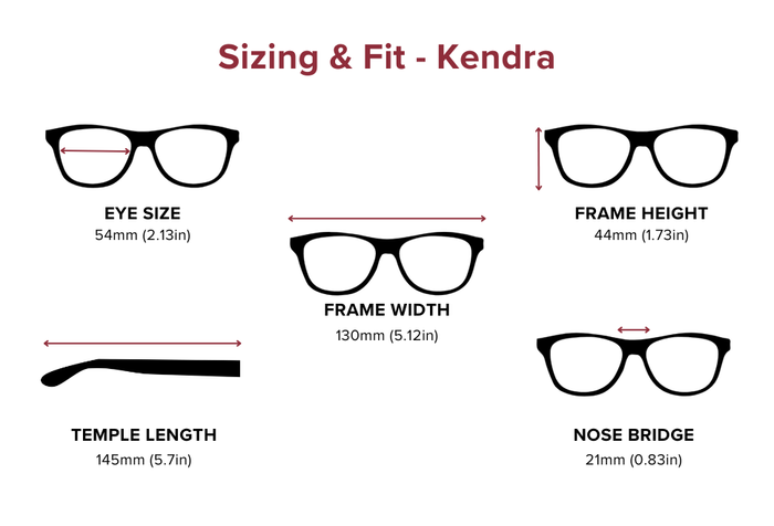 DebSpecs Large-size eyewear fit guide Kendra