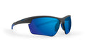Kennedy Sport Wrap Sunglasses with Black Frame and Blue lenses