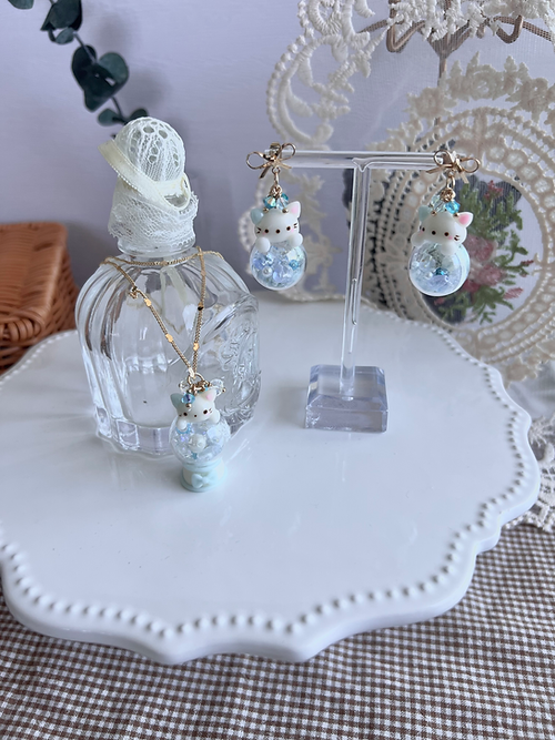 Kitten Snow Globe Necklace
