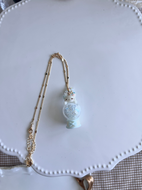 Kitten Snow Globe Necklace