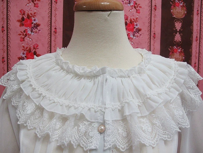 Lace Ruffled Sleeve Blouse