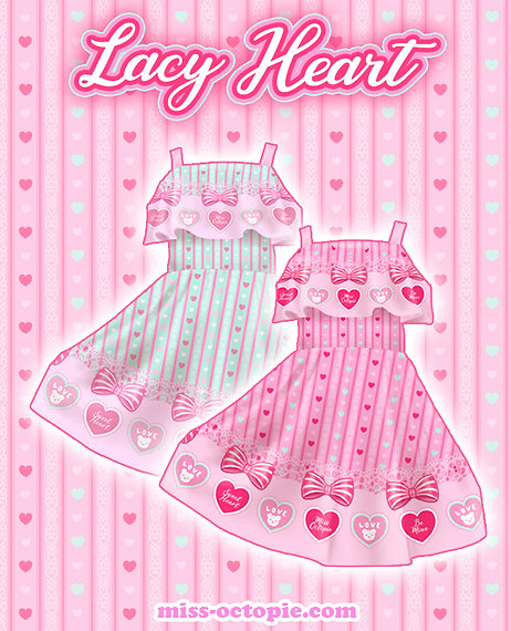 Lacy Heart Frilly Strap Dress