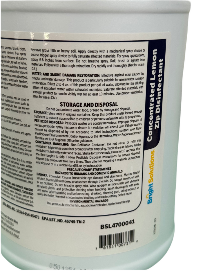 Lemon Zip Disinfectant Gallon