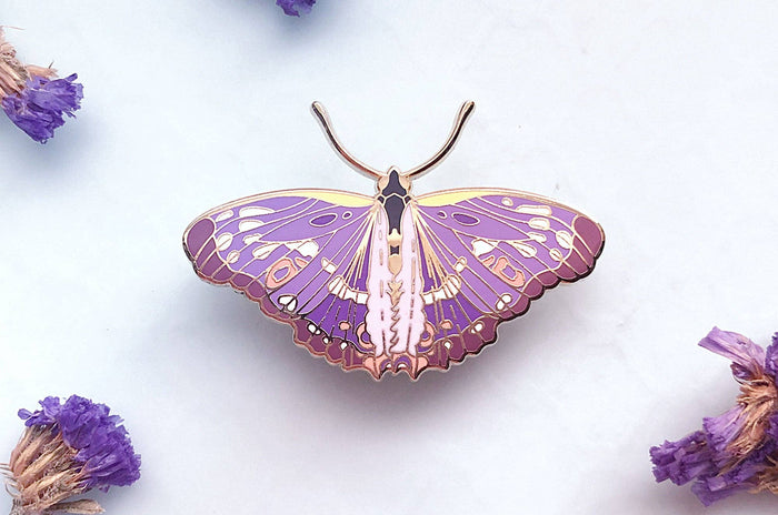 Lesser Purple Emperor Butterfly (Apatura ilia) Enamel Pin