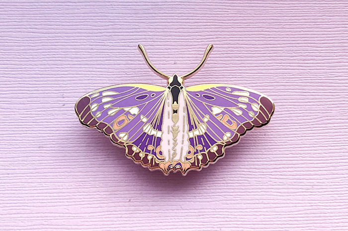 Lesser Purple Emperor Butterfly (Apatura ilia) Enamel Pin