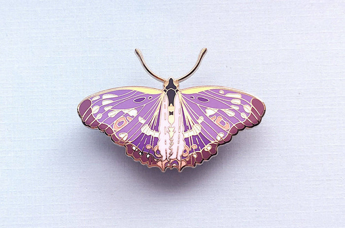 Lesser Purple Emperor Butterfly (Apatura ilia) Enamel Pin