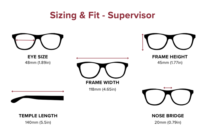 DebSpecs Large-size eyewear fit guide Supervisor