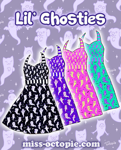 Lil' Ghosties Halter Swing Dress