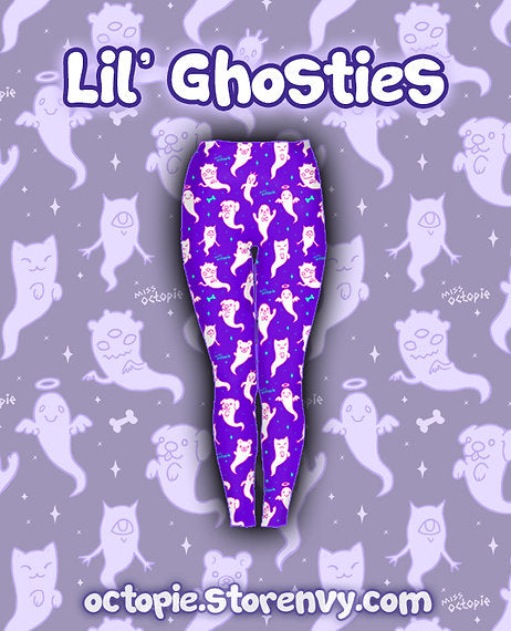 Lil' Ghosties Velvet Leggings