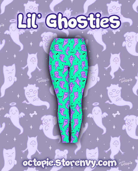 Lil' Ghosties Velvet Leggings