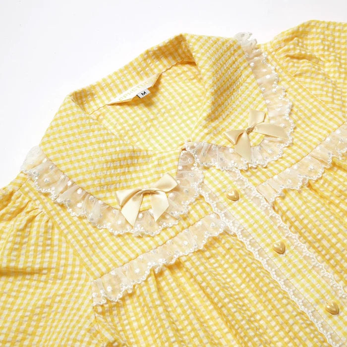 Little Waffle Long Sleeve Blouse