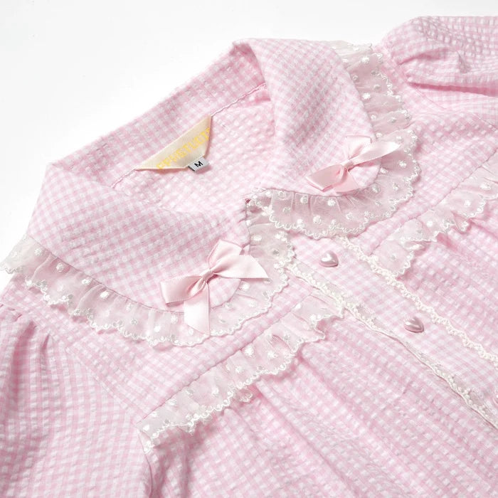 Little Waffle Long Sleeve Blouse