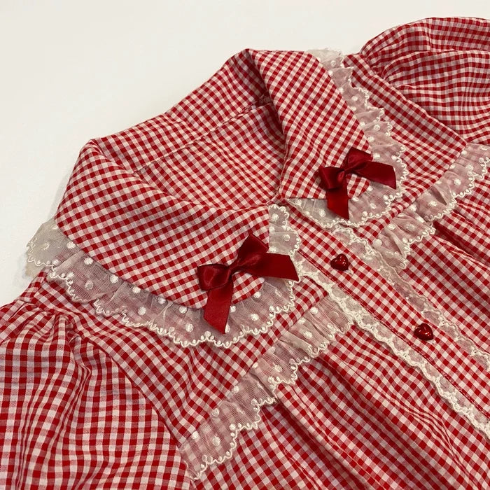 Little Waffle Short Sleeve Blouse