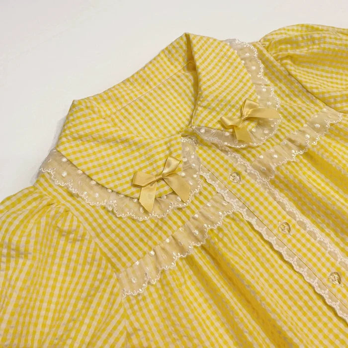 Little Waffle Short Sleeve Blouse