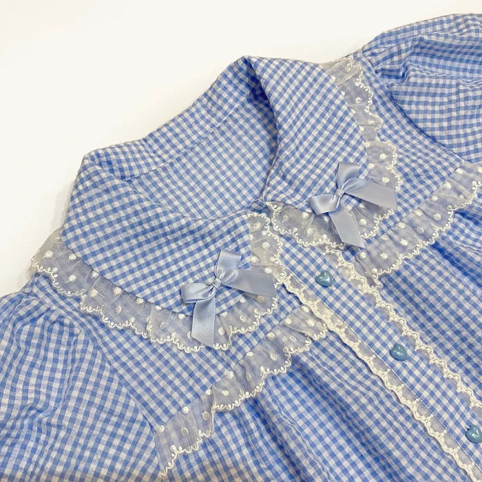 Little Waffle Short Sleeve Blouse
