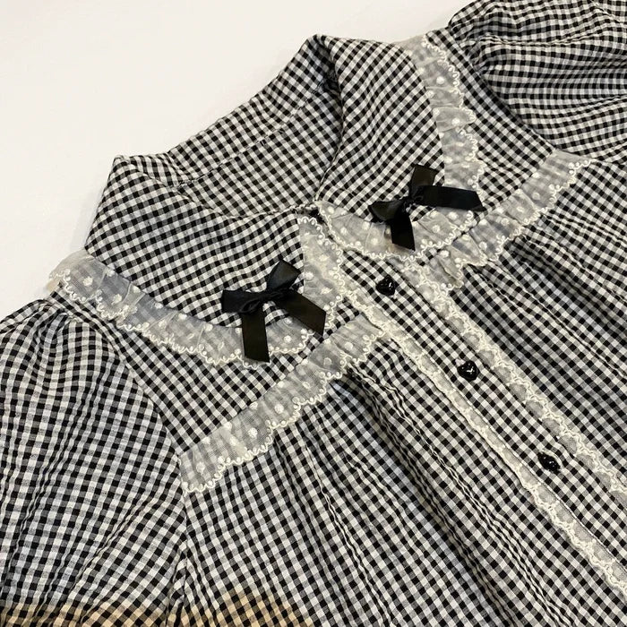 Little Waffle Short Sleeve Blouse