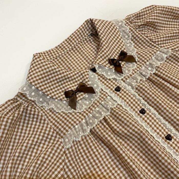 Little Waffle Short Sleeve Blouse