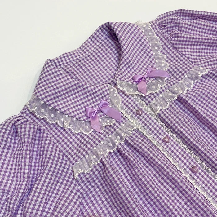 Little Waffle Short Sleeve Blouse
