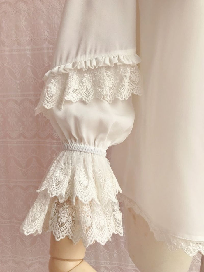 Loose Chiffon Long Sleeve Blouse (3 Colors, Multiple Sizes) - Lolita Collective