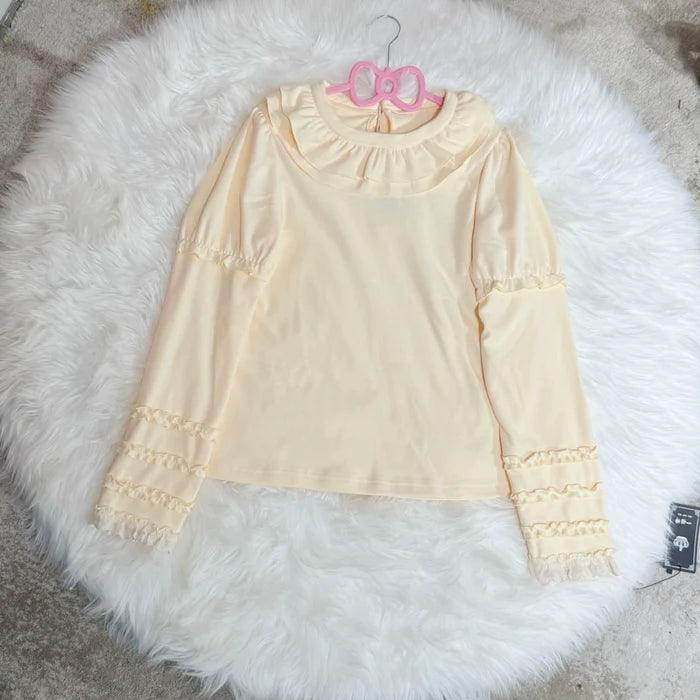 Loose Ruffled Sleeve Blouse