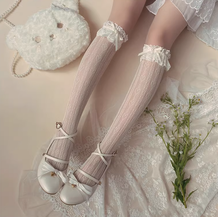 Love Bow Lace Socks