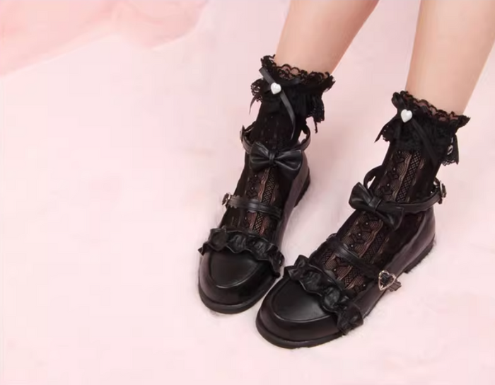 Love Bow Lace Socks
