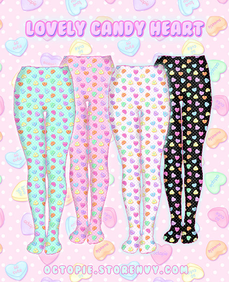 Lovely Candy Heart Tights