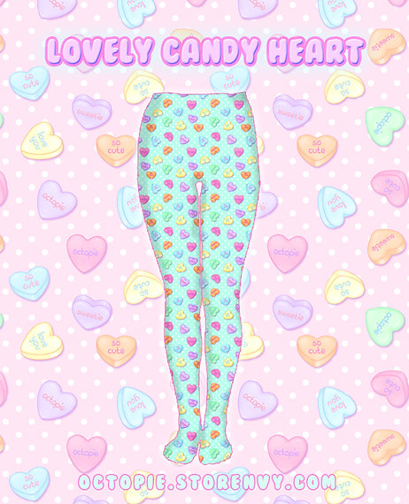 Lovely Candy Heart Tights