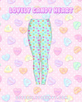 Lovely Candy Heart Velvet Leggings