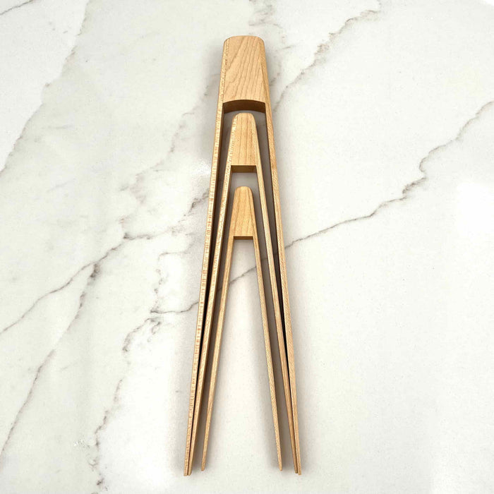 Maple Wood Tongs - 11"/9"/7"