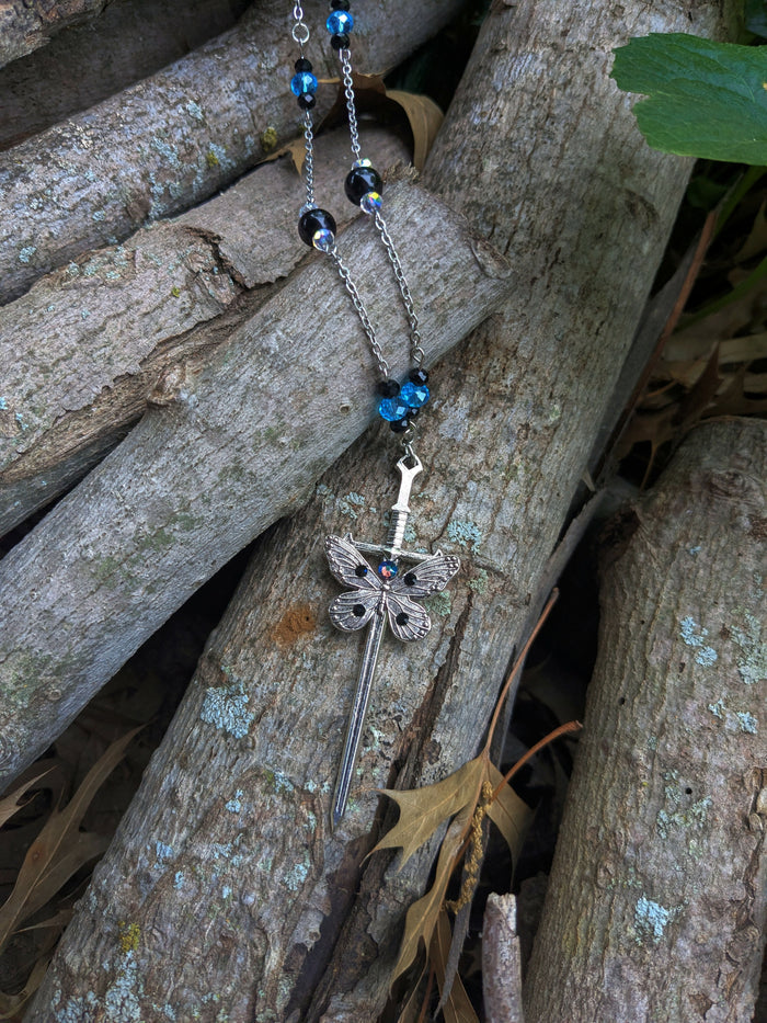 Medieval Butterfly Sword Necklace